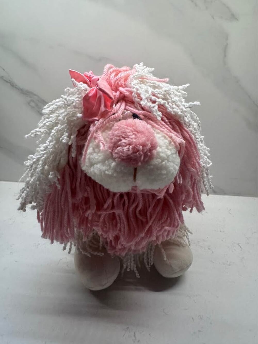 Vintage 1986 Disney Kenner Fluppy Dogs Fanci Flup Pink Plush Stuffed Animal
